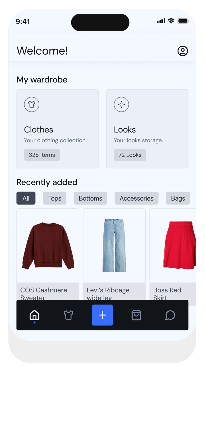 Rysa app preview showing smart wardrobe features